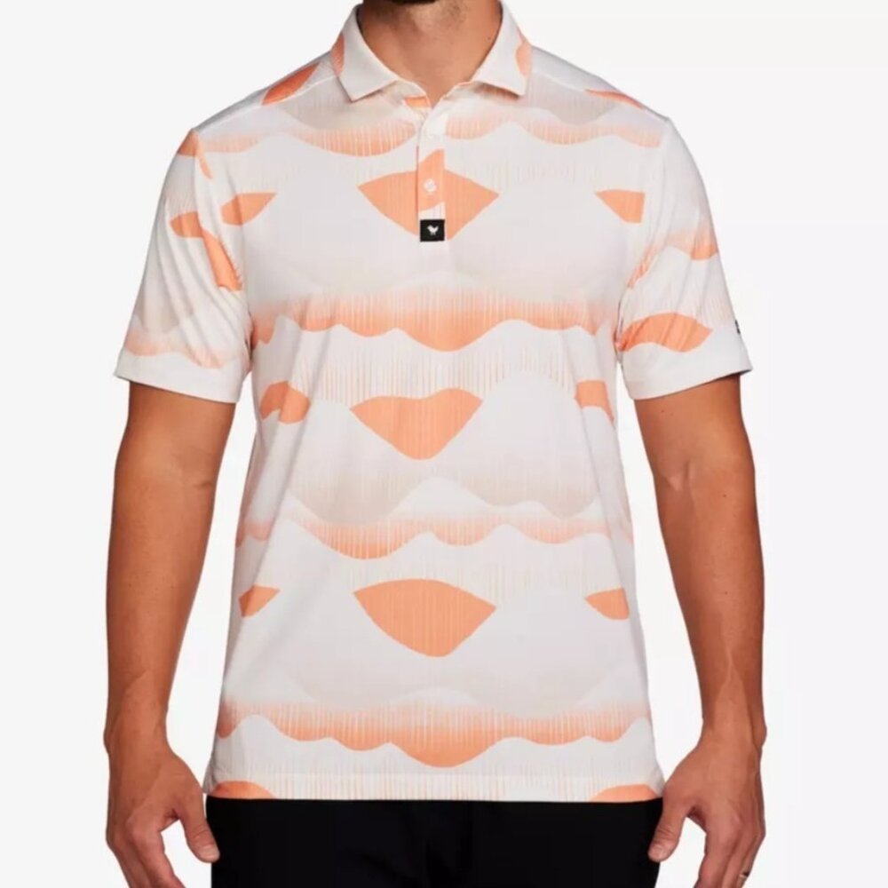 Bad Birdie Golden Hour Polo Shirt Mens‎ M Golf Performance Athletic Wicking